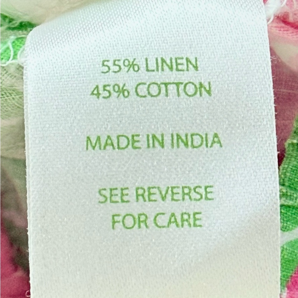 Lilly Pulitzer Floral Pink & Green & White Linen & Cotton Floral Pants‎ Size XS - Picture 9 of 10